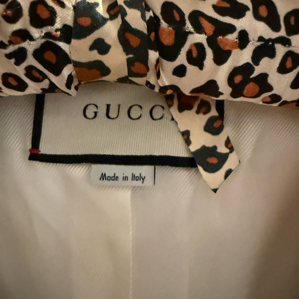 Gucci blazer 3/4 length sleeve pristine new condition size 40 sikver GG tan - Picture 4 of 15